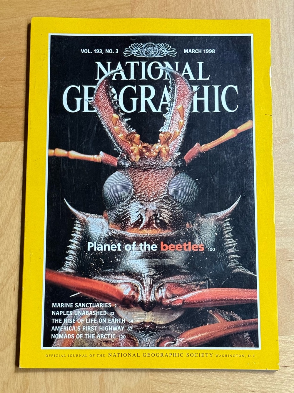 National Geographic Magazine Vol. 193 No.3 Planet of the beetles Mar 1998